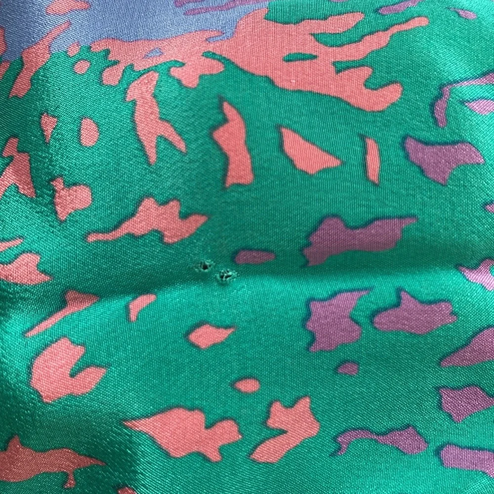 Honey Silk Scarf 80s Abstract